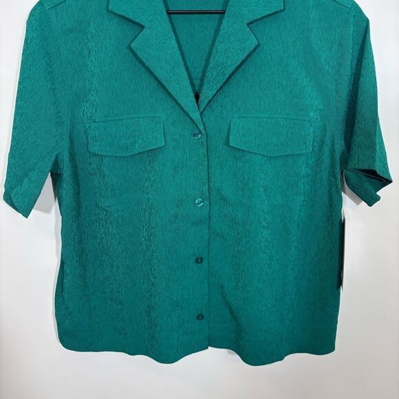 Athleta Echo Top NEW with tags Size Small Textured Green - Picture 6 of 13